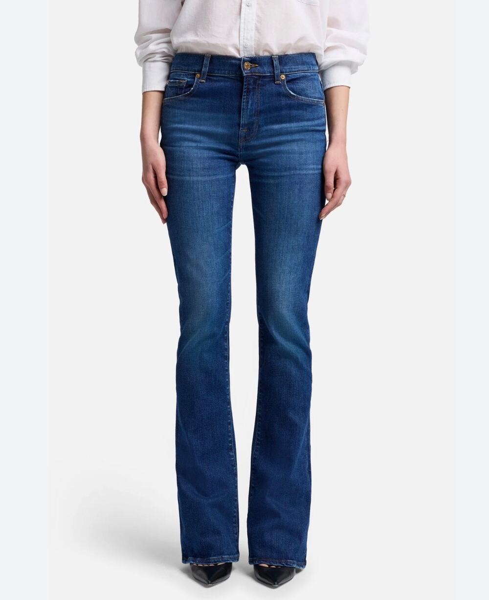 7 For All Mankind Bootcut Jeans Blue Mid Rise WMNS 29 Kimmie Boho Western Y2K